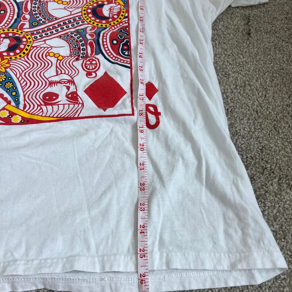 LCM Gorgeous Queen of Diamonds Day Of The Dead T-Shirt with Red, Yellow, Blue - Picture 7 of 9